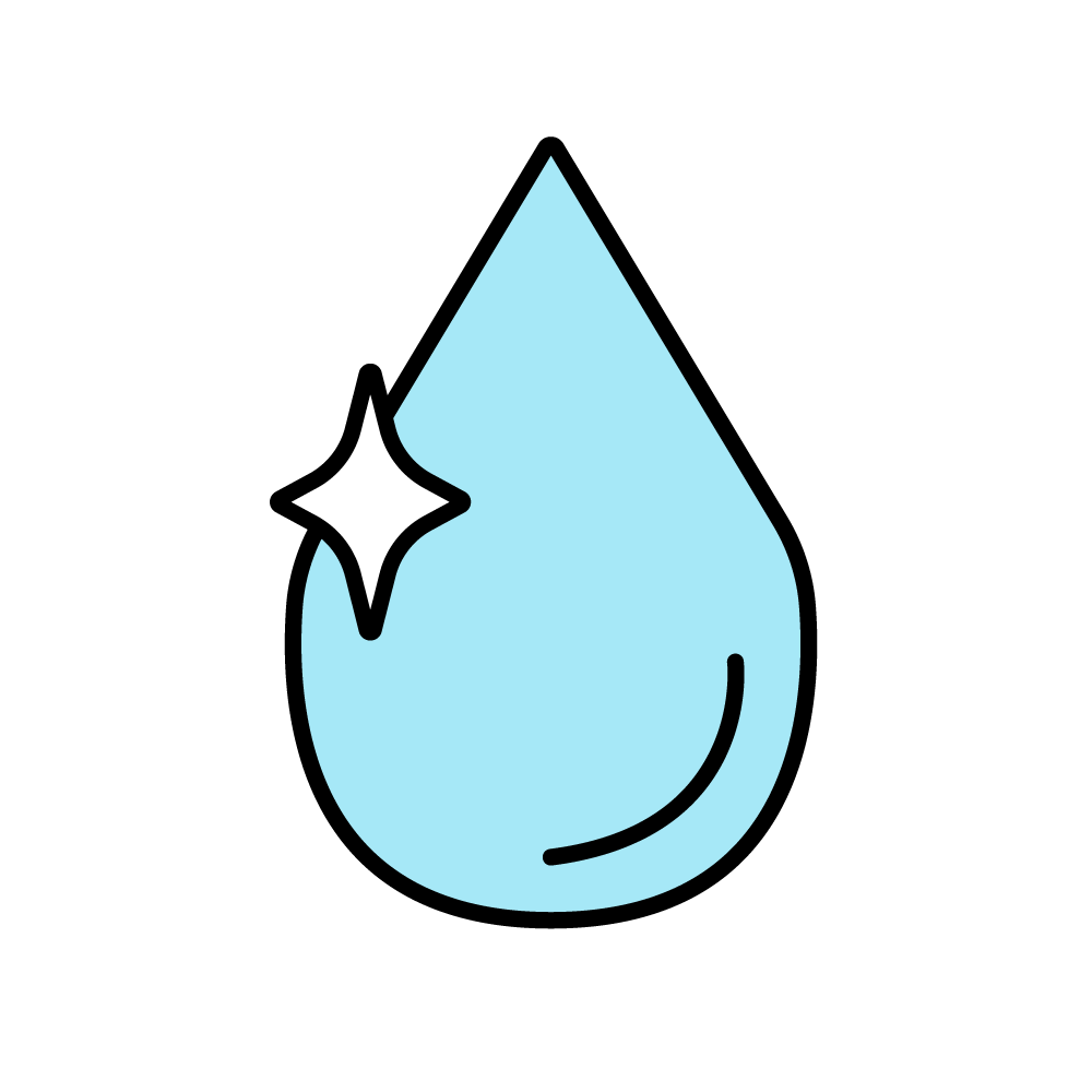 Water droplet beading off a hydrophobic-coated bathroom surface, Nordic Freezz spray and wipe protection